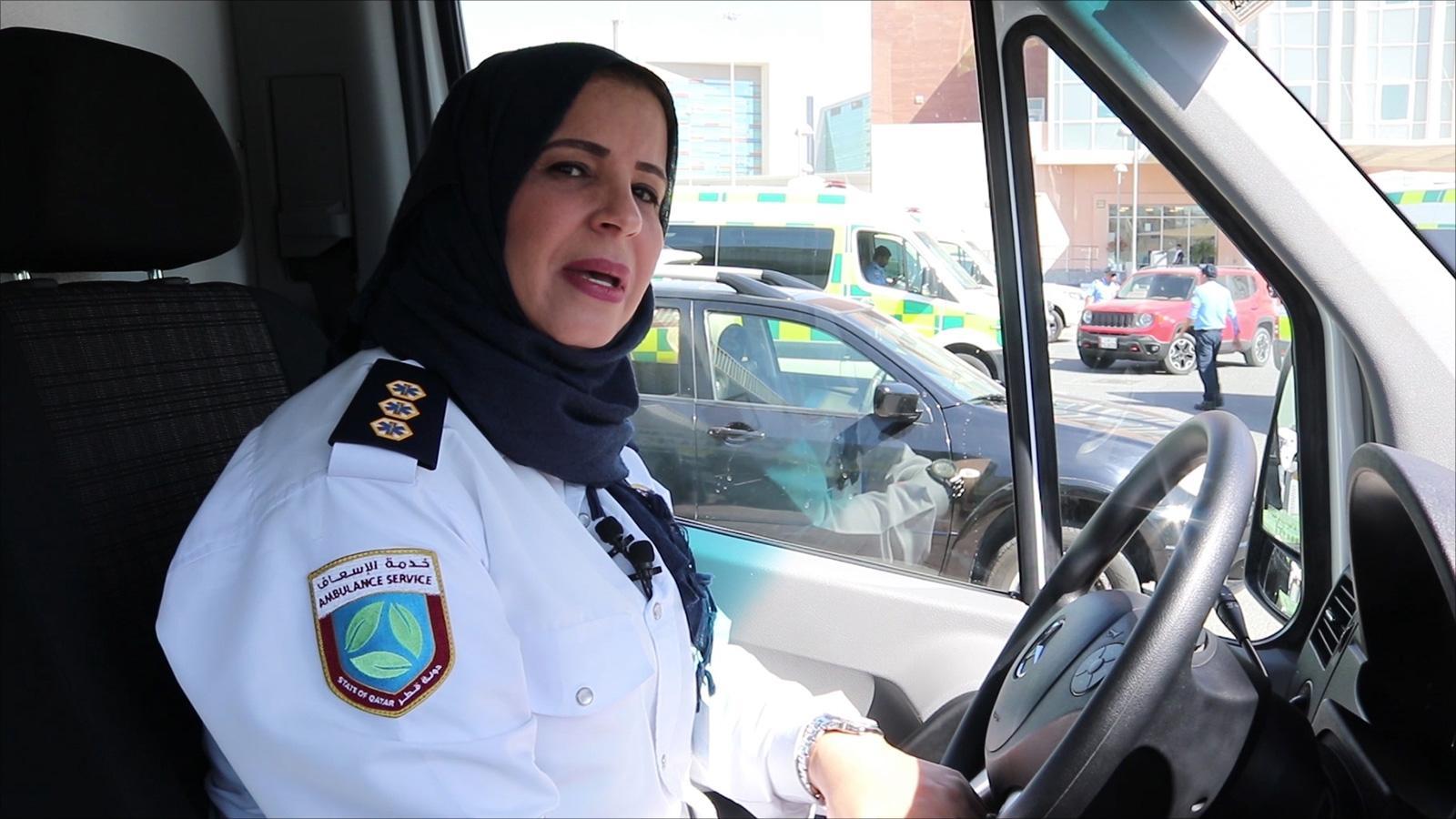قصة سيدة سعودية تقود سيارة الأسعاف