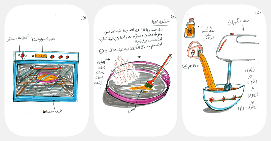 أكلات البيت المصري الأساسية من خلال فن الرسم