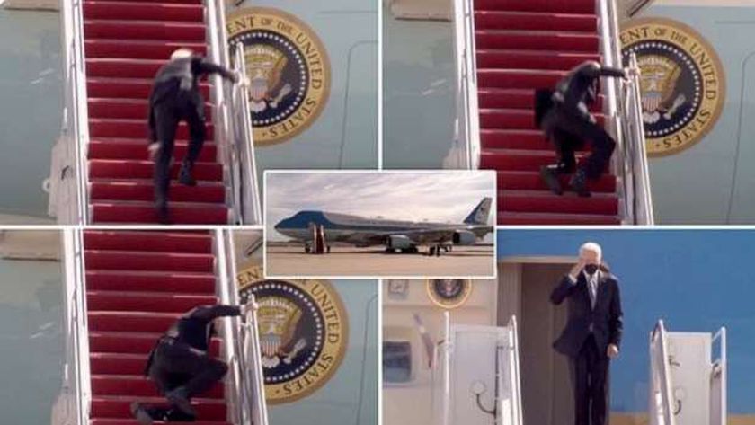  البيت الأبيض الرئيس الأمريكي جوبايدن بخير بعد تعثره على سلم الطائرة