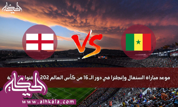 موعد مباراة السنغال وإنجلترا في دور الـ 16 من كأس العالم 202 والقنوات الناقلة