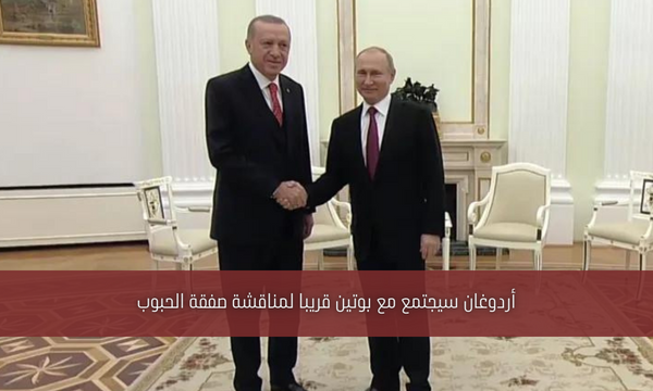 أردوغان سيجتمع مع بوتين قريبا لمناقشة صفقة الحبوب
