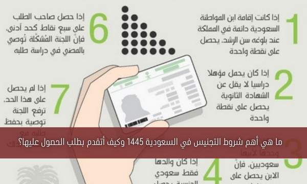 ما هي أهم شروط التجنيس في السعودية 1445 وكيف أتقدم بطلب الحصول عليها؟