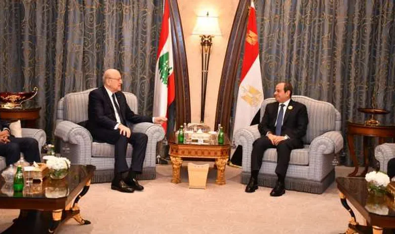السيسي يلتقي رئيس وزراء لبنان: مصر مستمرة في دعم لبنان ورفض العدوان الإسرائيلي – أخبار مصر