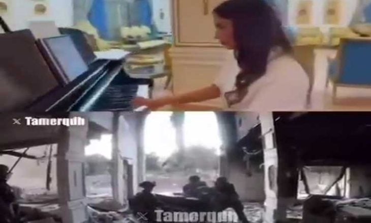 بالفیدیو ؛ حتى الموسيقى لم تسلم.. جنود الاحتلال يحولون قصراً في جنوب لبنان إلى خراب