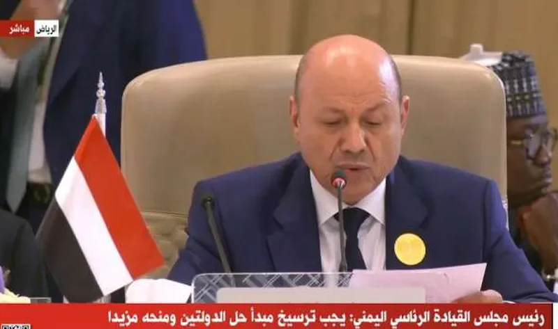 رئيس «القيادة اليمني»: تعزيز فرص حل الدولتين يبدأ بتقوية الموقف العربي – أخبار العالم