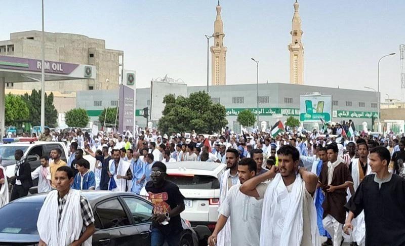 مئات الموريتانيين يتضامنون مع فلسطين ولبنان
