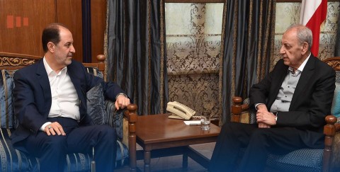 رئيس مجلس النواب اللبناني ومدير مكتب السيد السيستاني يبحثان اوضاع النازحين