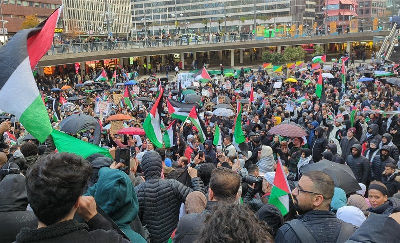 السويد.. مظاهرة منددة بالعدوان الإسرائيلي على غزة ولبنان